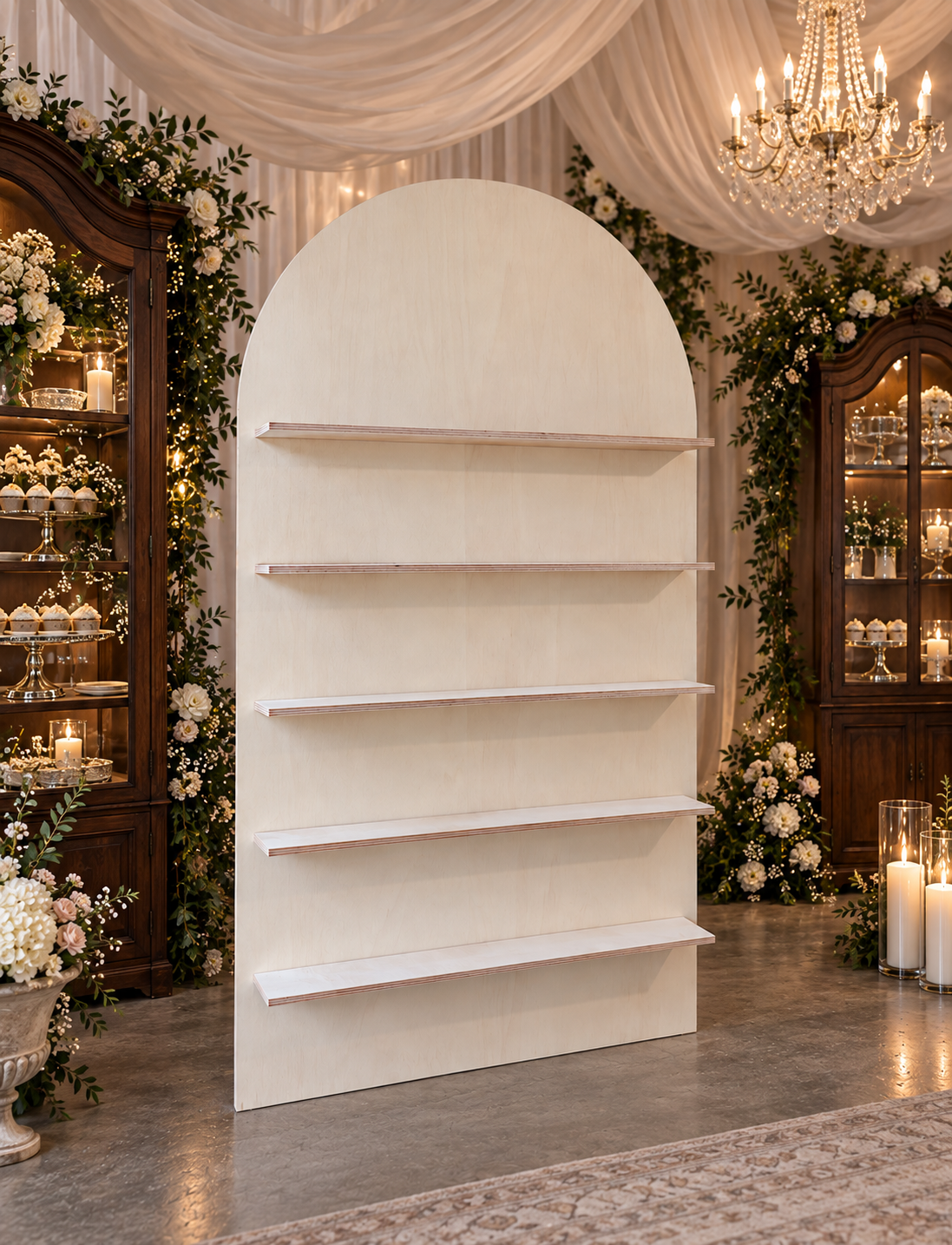 Arched display shelf